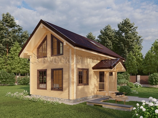 Дом из бруса проект ЭШБИ 85,5м2 5,5х8,5
