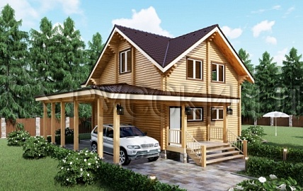Дом из бруса 7 х 9,0, проект - ПЕЛЛИ