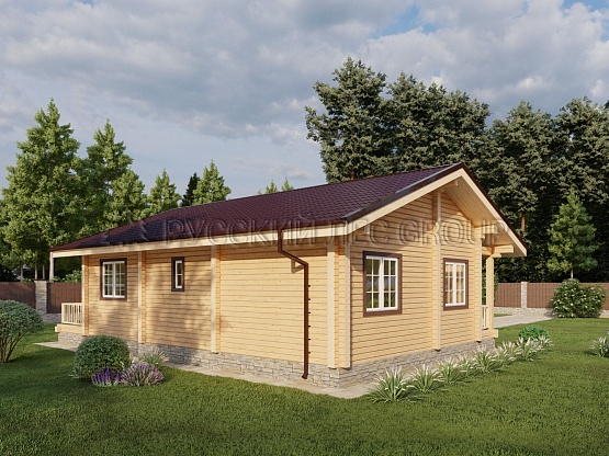 Дом из бруса проект БЕЛЛИНИ 100,4м2 11,0х8,5